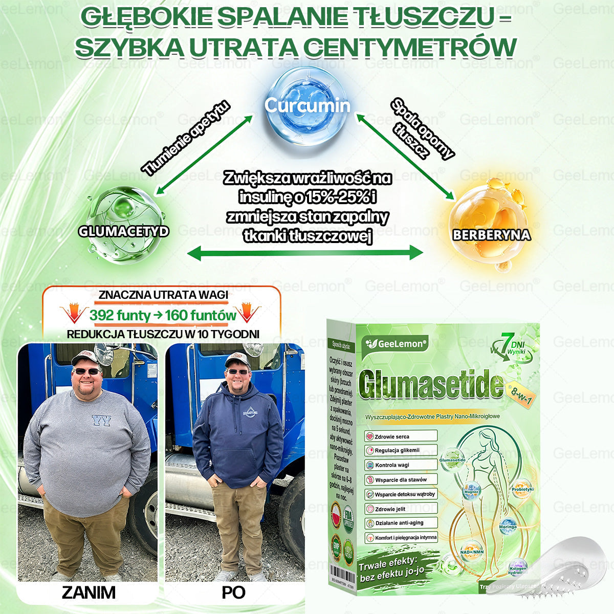👩‍⚕️Oficjalny Sklep | 🎁 GeeLemon® 𝐆𝐥𝐮𝐦ase𝐭𝐢𝐝𝐞 𝟖 𝐰 𝟏 Smukły i Zdrowy Nano Plaster z Mikronakłuciami 🇵🇱(Tylko raz dziennie, widoczne zmiany już w 7 dni)✅ Na otyłość, 🅛🅞🅞🅢🅔 🅢🅚🅘🅝 wiotką skórę, cukrzycę, bezdech senny, problemy ze stawami i wiele więcej🔥🔥🔥