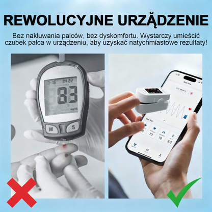 Pureluxo®🎉🎉Wyprzedaż Noworoczna🎉- Rabat - 𝟟𝟘% 🅾🅵🅵 Dokładne urządzenie do pomiaru poziomu glukozy we krwi