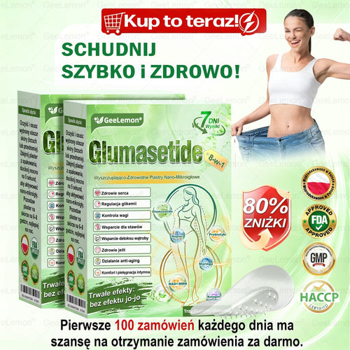 👩‍⚕️Oficjalny Sklep | 🎁 GeeLemon® 𝐆𝐥𝐮𝐦ase𝐭𝐢𝐝𝐞 𝟖 𝐰 𝟏 Smukły i Zdrowy Nano Plaster z Mikronakłuciami 🇵🇱(Tylko raz dziennie, widoczne zmiany już w 7 dni)✅ Na otyłość, 🅛🅞🅞🅢🅔 🅢🅚🅘🅝 wiotką skórę, cukrzycę, bezdech senny, problemy ze stawami i wiele więcej🔥🔥🔥