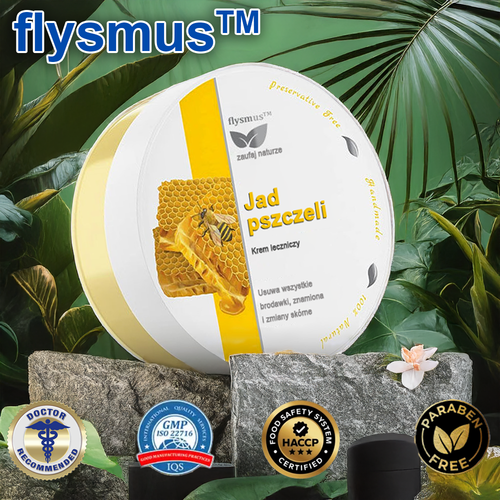 ✅flysmus™ Krem leczniczy z jadem pszczelim🐝: Leczenie egzemy, łuszczycy, trądziku, trądziku różowatego, infekcji grzybiczych, brodawek