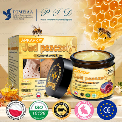 ΑPΚΑPK™ Jad Pszczoły Kompleksowy Krem🥇🥇pomaga w leczeniu problemów skórnych, takich jak: zmarszczki, blizny, plamy pigmentacyjne, rozstępy, trądzik, łuszczyca, egzema, zmiany skórne, podrażnienia, stany zapalne i inne problemy skórne🔥🔥🔥