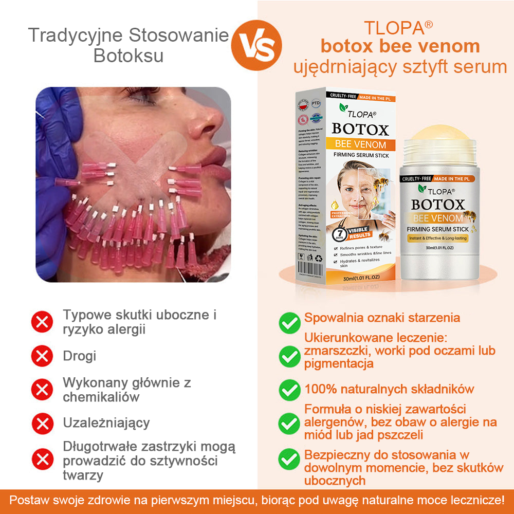 Wyprodukowano i wysłano z  Polska✨TLOPA®Ujędrniające Serum w Sztyfcie z Botoksem i Jadem Pszczelim(🔥OSTATNI DZIEŃ 70% ZNIŻKI)💄