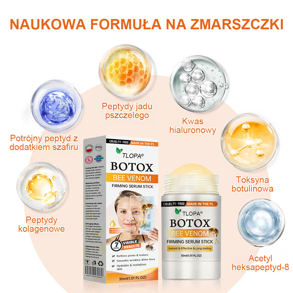 Wyprodukowano i wysłano z  Polska✨TLOPA®Ujędrniające Serum w Sztyfcie z Botoksem i Jadem Pszczelim(🔥OSTATNI DZIEŃ 70% ZNIŻKI)💄